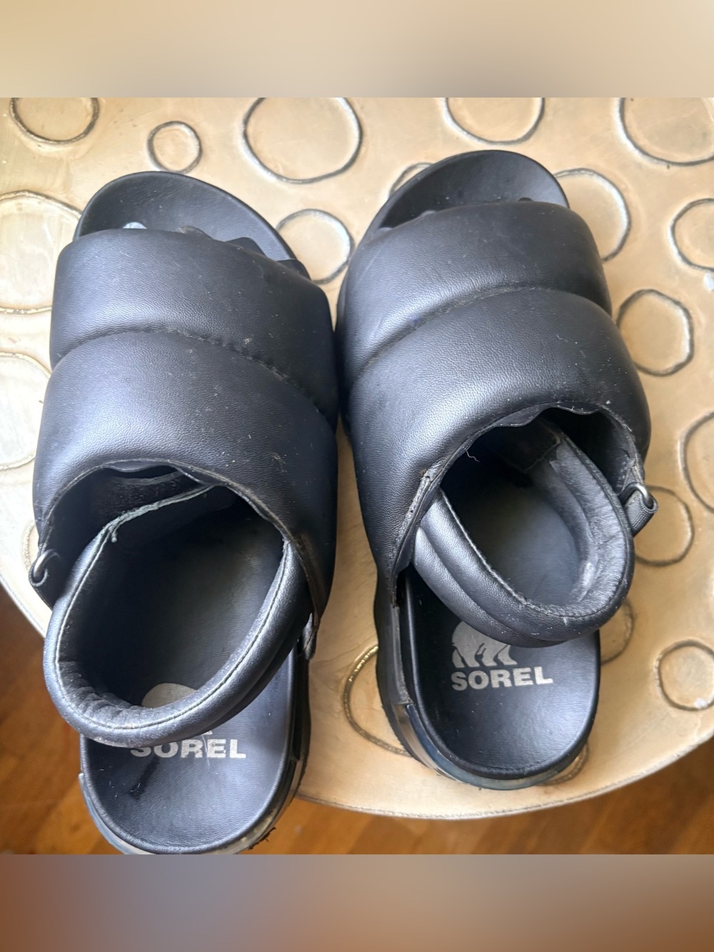 Sorel Black Padded Slide Sandals for Women — Cushioned Slip-On